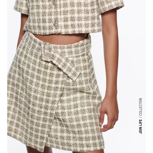 ZARA CUT OUT PLAID DRESS - Picture 9 of 15